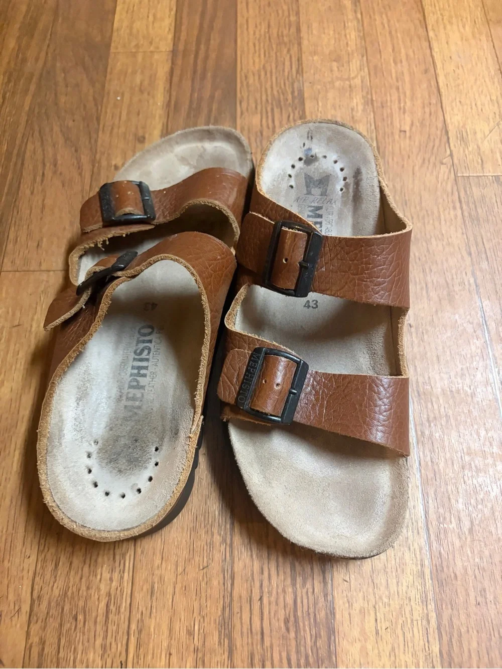 Mephisto  Brown Double-Buckle Adjustable Sandals